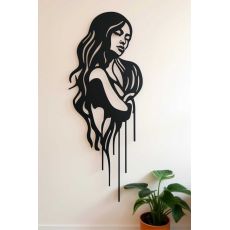 abstraktná silueta ženy drevená dekorácia