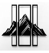 Moderný drevený trojdielny abstraktný obraz - Minimalistické Hory