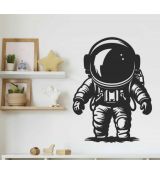 Astronaut postava na stenu 55x41 cm čierna