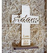 1 sväté prijímanie - darček drevený kríž s vlastným menom