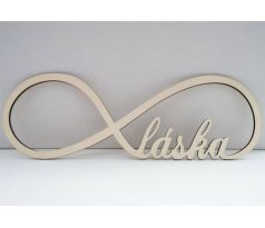 Drevený nápis láska bez podstavca