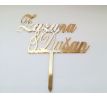 Dekorácia na tortu vzor mená