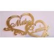 Dekorácia na tortu vzor srdcia s menami