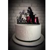Dekorácia na tortu vzor nevesta a ženích s priezviskom 3
