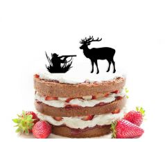 Jeleň + poľovník na tortu