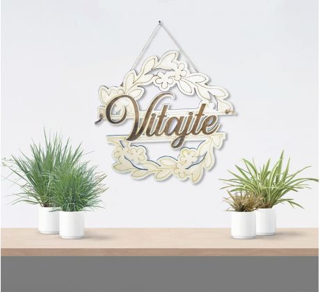 Tabuľka s nápisom - Vitajte