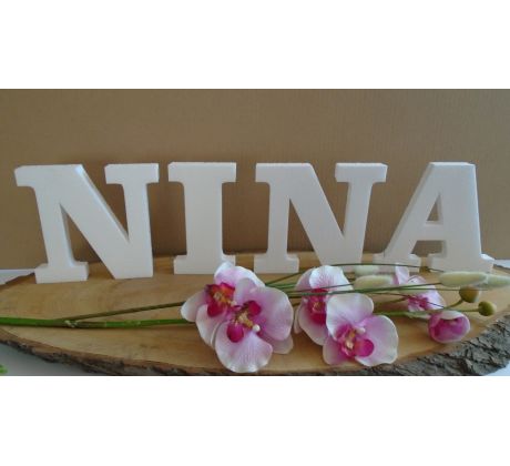 Polystyrénové písmená bez farbenia biele EPS -  hrúbka 2cm