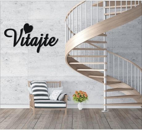 Drevený nápis Vitajte - dekorácia na stenu