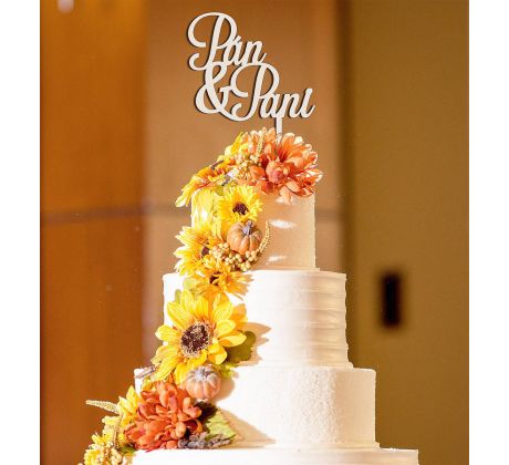 Pan & Pani z dreva na tortu