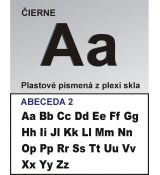 Plastové samolepiace písmená čierne písmo tlačené 2