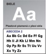 Plastové samolepiace písmená biele písmo tlačené 2