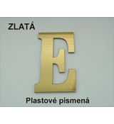 Plastové samolepiace písmená tlačené zlaté