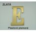 Plastové samolepiace písmená tlačené zlaté zlatá veľké: 4cm - malé: 3cm