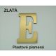 Plastové samolepiace písmená tlačené zlaté