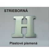 Plastové samolepiace písmená písmo tlačené strieborné