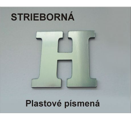 Plastové samolepiace písmená písmo tlačené strieborné