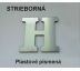 Plastové samolepiace písmená písmo tlačené strieborné strieborná veľké 10cm - malé 7cm