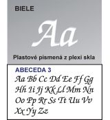 Plastové samolepiace písmená biele písmo tlačené 3