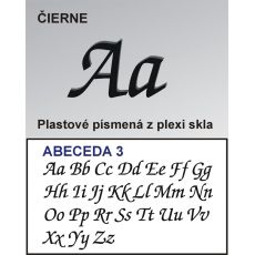 Plastové samolepiace písmená čierne písmo tlačené 3