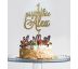 Glitrová ozdoba na tortu na 1. sväté prijímanie zlatá glitrová v 15cm x š 14cm