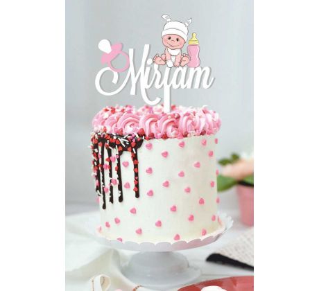 zápich meno s obrázkom bábätka s fľašou 1