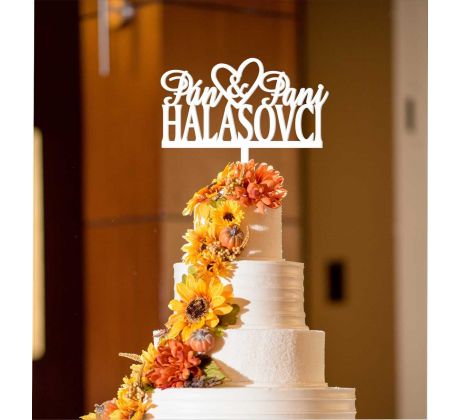 Dekorácia na tortu  pán pani s priezviskom 1