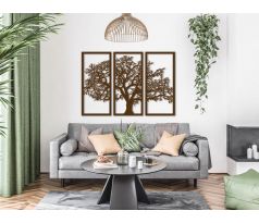 Strom života drevená 3D dekorácia na stenu 60x85 cm čierna