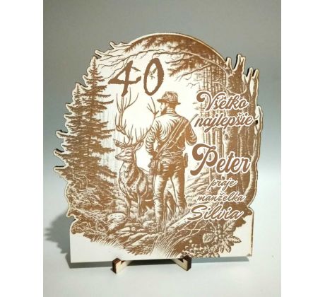 Tabuľka k narodeninám pre poľovníka 2