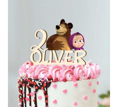 Dekorácia na tortu Máša Medveď 5