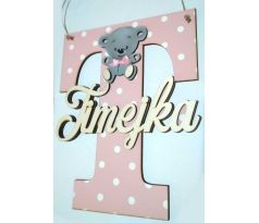Iniciálka na stenu s menom medvedikom 3