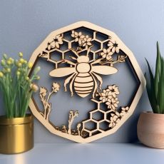 Drevený obraz usilovná včielka