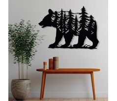 Medveď na stenu drevená vyrezávaná dekorácia