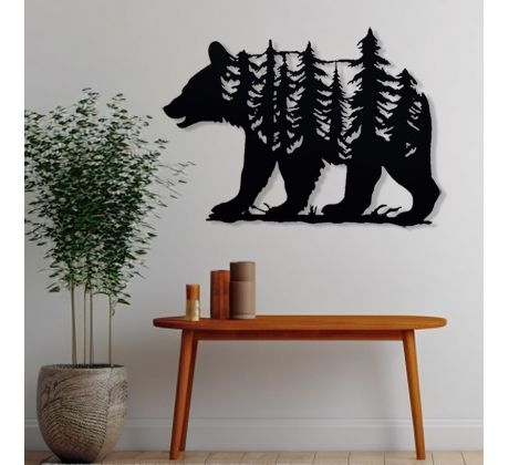 Medveď na stenu drevená vyrezávaná dekorácia