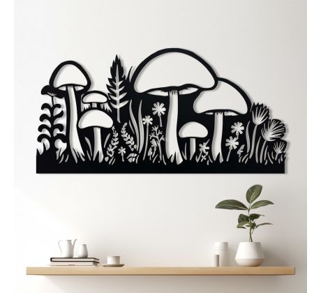 Huby drevená dekorácia na stenu