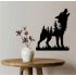 Vlk volanie divočiny - drevená vyrezávaná dekorácia na stenu