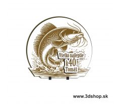 Ryba sumec tabuľka k narodeninám pre rybára