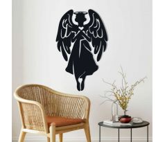 Anjel drevená vyrezávaná dekorácia na stenu v1