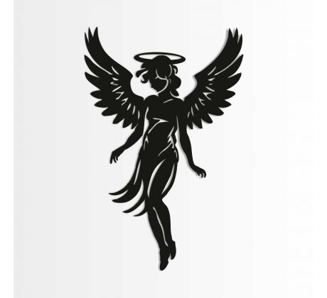 Anjel drevená vyrezávaná dekorácia na stenu v2