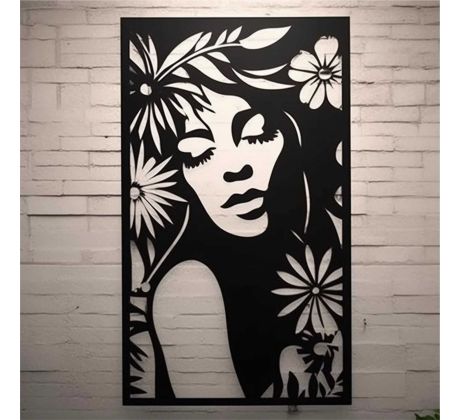 Silueta ženy drevený obraz na výšku