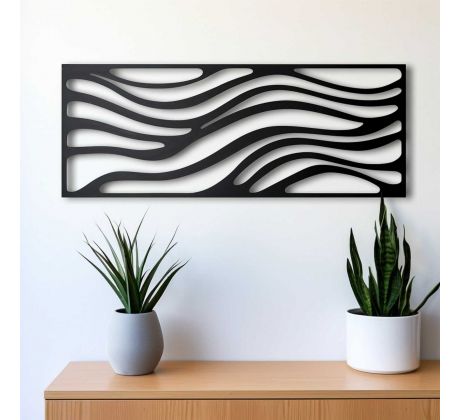 Vlny abstraktný drevený obraz na šírku