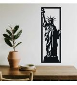 Socha slobody vyrezávaný obraz 69x25 cm čierna