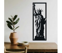 Socha slobody vyrezávaný obraz 69x25 cm čierna