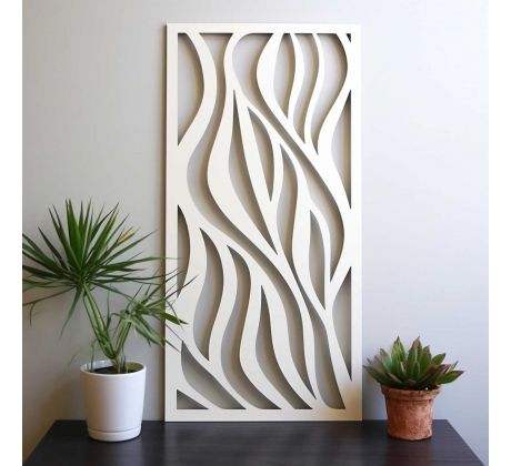 Línie minimalistický vyrezávaný drevený obraz