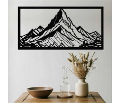 Abstraktné hory - drevený vyrezávaný obraz