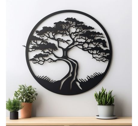 Bonsaj okrúhly obraz na stenu