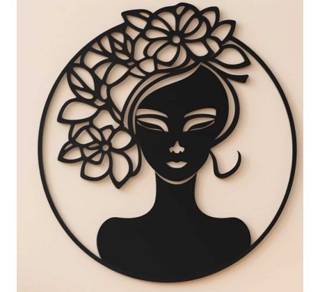 Moderná silueta ženy a kvetov