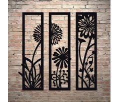 Púpava trojdielny drevený obraz