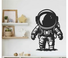 Astronaut postava na stenu 45x34 cm čierna