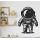 Astronaut postava na stenu