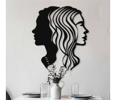 Drevená abstraktná dekorácia - dvojtvár